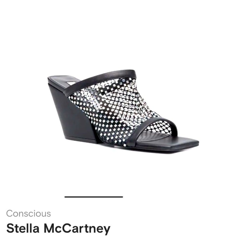 STELLA McCARTNEY MESH WEDGE MULES